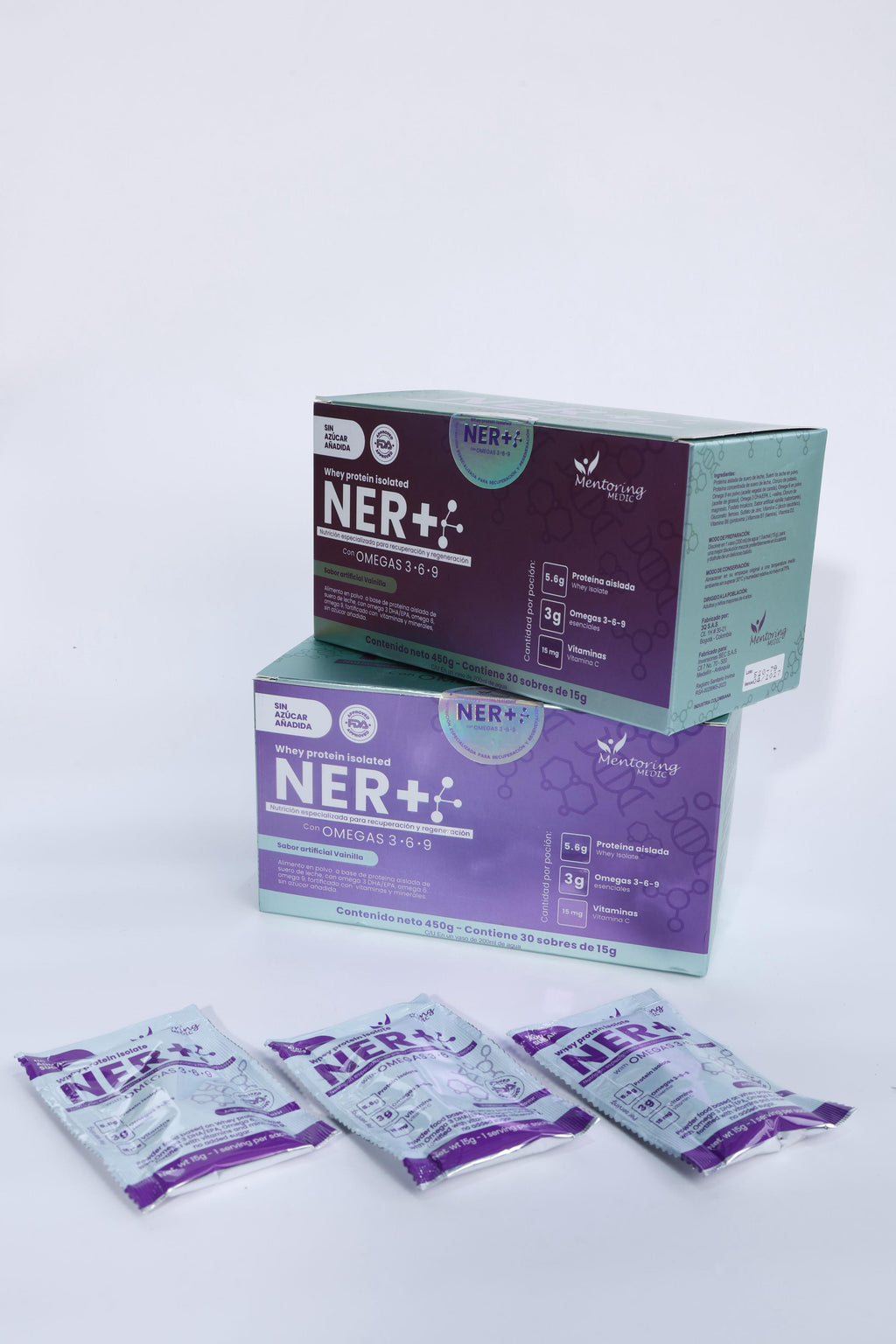 NER+®️ – Proteína Inteligente Postoperatoria con Omegas, Vitaminas y Minerales (Sabor Vainilla, Caja x30 sobres)