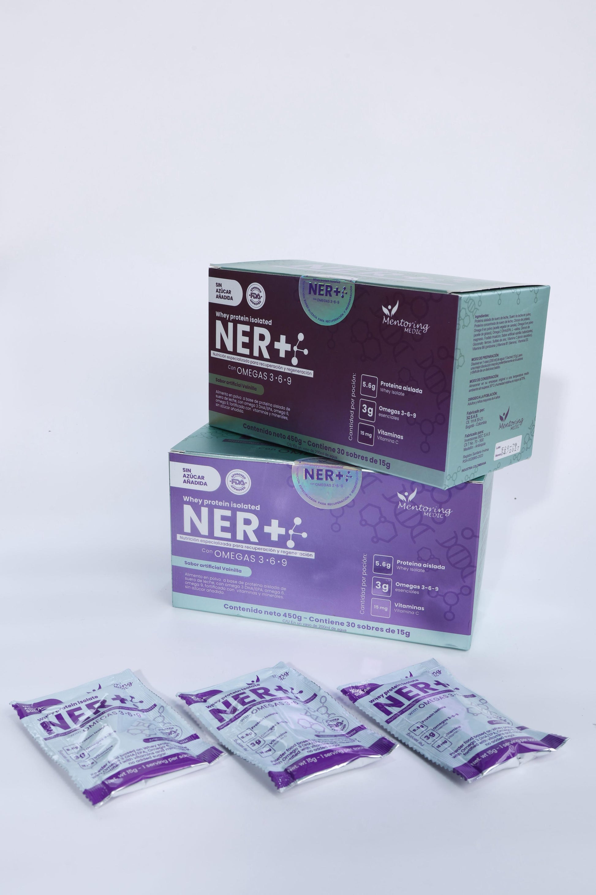 NER+®️ – Proteína Inteligente Postoperatoria con Omegas, Vitaminas y Minerales (Sabor Vainilla, Caja x30 sobres)