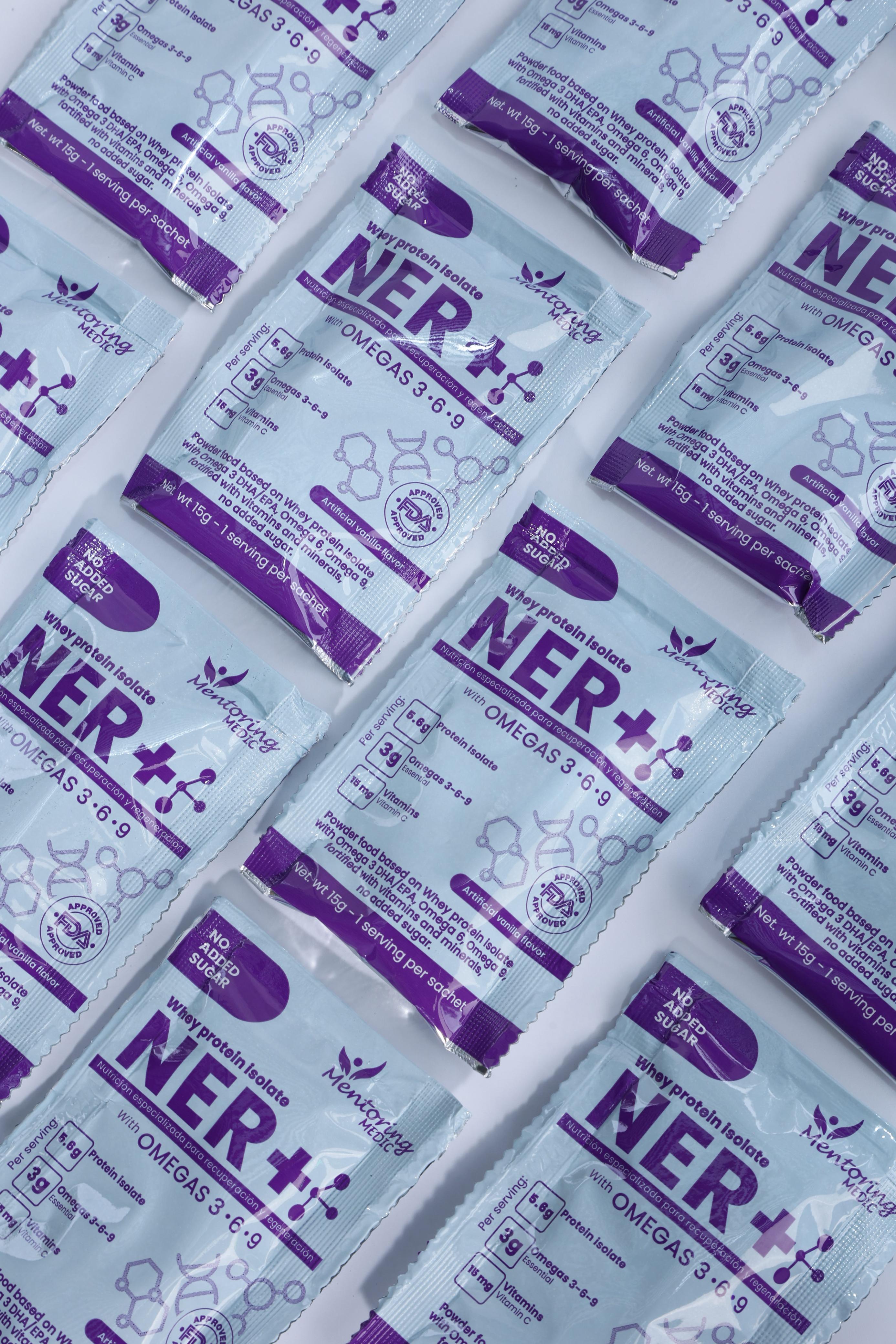 NER+®️ – Proteína Inteligente Postoperatoria con Omegas, Vitaminas y Minerales (Sabor Vainilla, Caja x30 sobres)